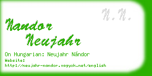 nandor neujahr business card